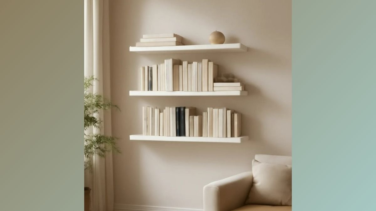 Kit 3 Prateleiras 60x30 Mdf Branco Liso Csuporte Invisível Branco