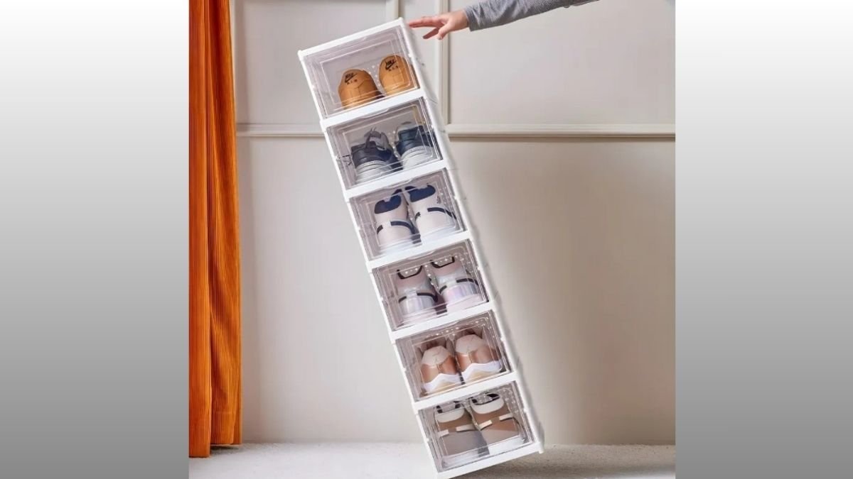 Sapateira Yaso Vertical 6 Andares Branca Empilhável Branco