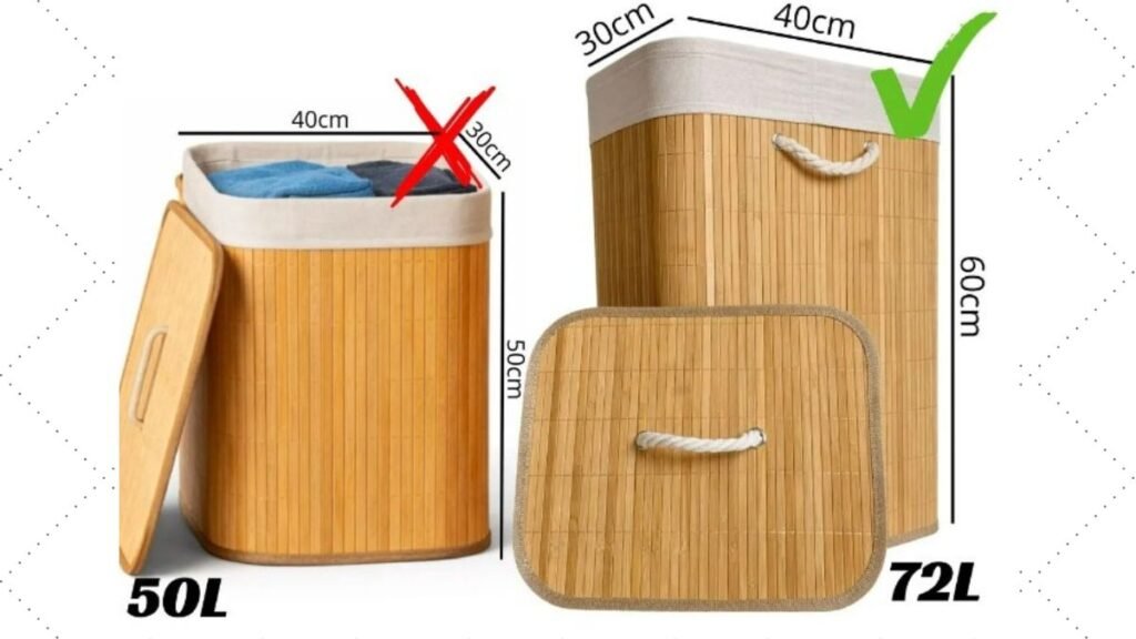 Cesto Roupas Sujas Bambu Grande