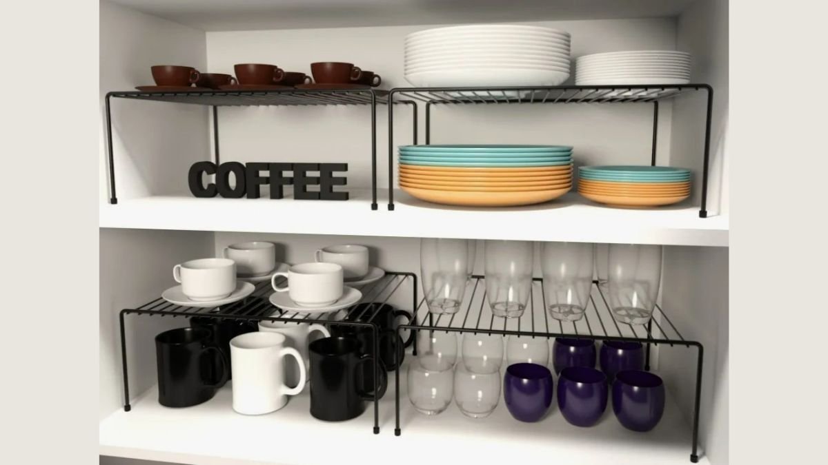 Kit 04 Organizador Armário Cozinha Prateleira 40cm Branco