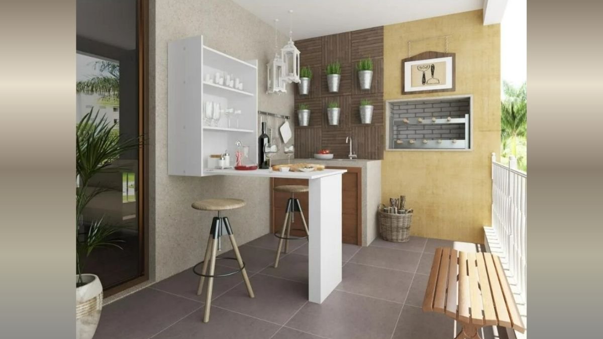 Mesa Dobrável Multimóveis Multiuso Com Armário De Parede